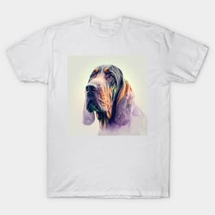 A Fractal Design of A Bloodhound T-Shirt